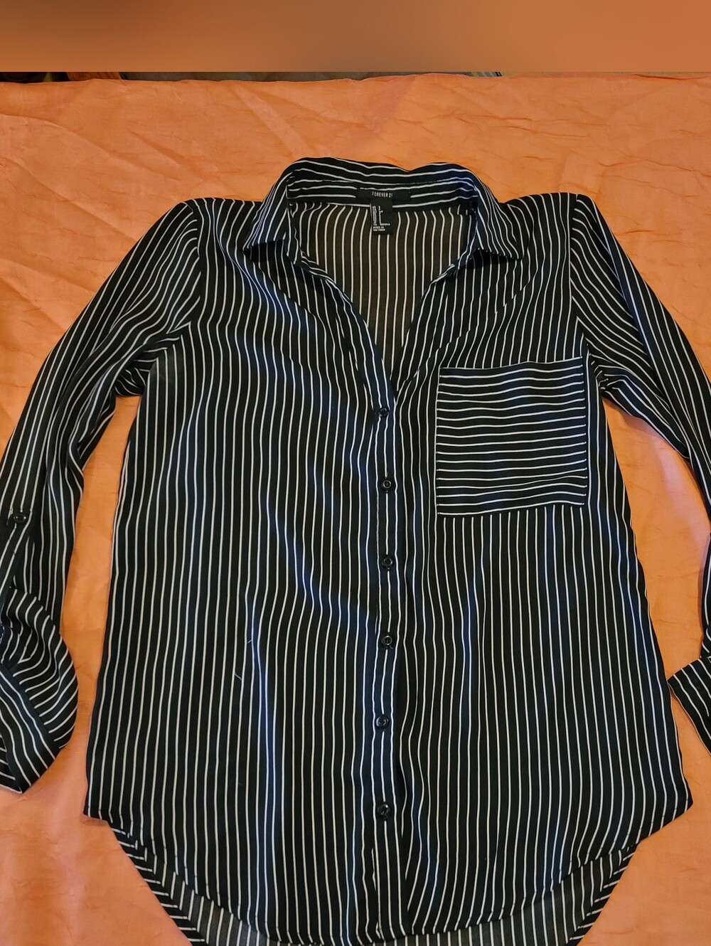 Forever 21 Black and White Striped Shirt